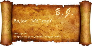 Bajor József névjegykártya